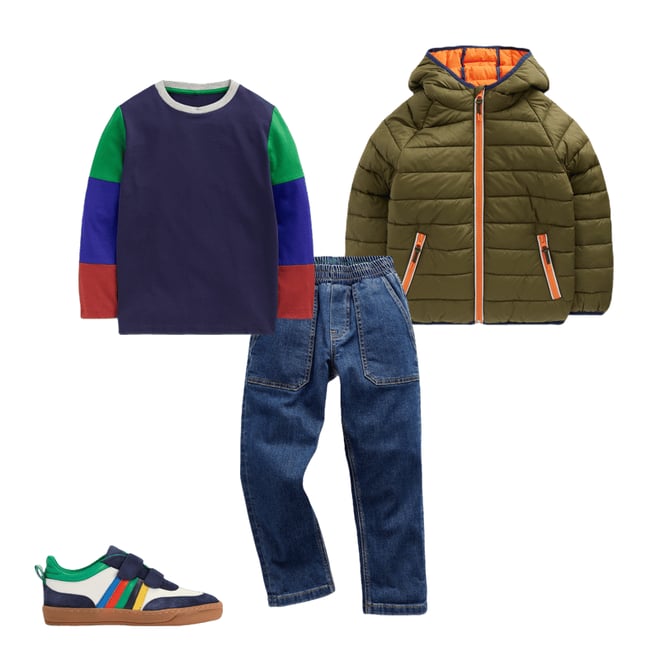3rd bundle featuring 3 items which compliment Long Sleeve Hotchpotch T-shirt-College Navy