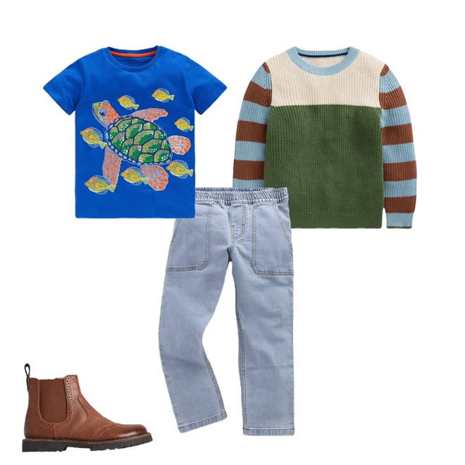 1st bundle featuring 3 items which compliment Glow Superstitch T-Shirt-Gallery Blue Turtle