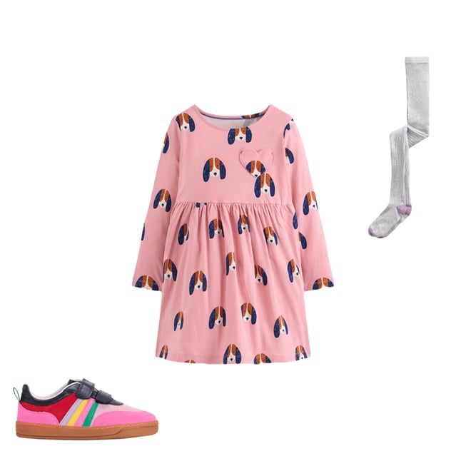 6th bundle featuring 2 items which compliment Ribbed Tights-Grey Marl