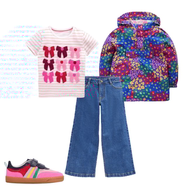 1st bundle featuring 3 items which compliment Waterproof Pack-away Jacket-Bright Blue Multi Leopard