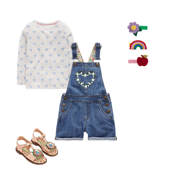 6th bundle featuring 3 items which compliment Fun Leather Sandals-Gold Metallic Flower