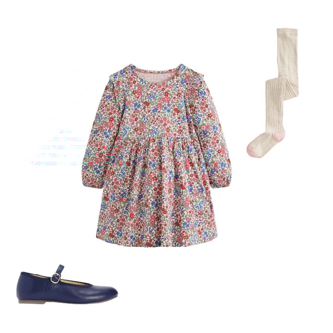 6th bundle featuring 2 items which compliment Posie Long Sleeve Jersey Dress-Rose Pink Flowerbed