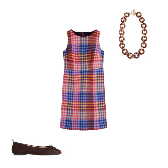 Annie Check Shift Dress-Rainbow Multigingham | Boden USA