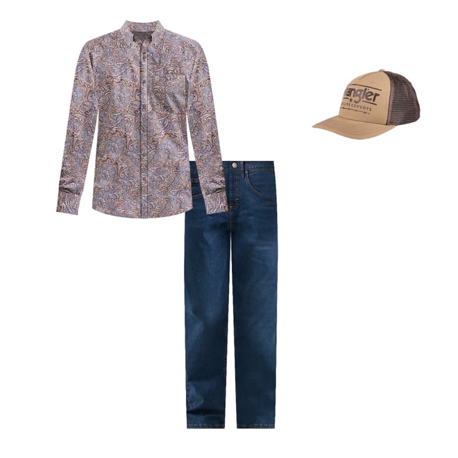 Wrangler® Five Star Premium Denim Flex for Comfort Relaxed Fit Jean in Dark Denim