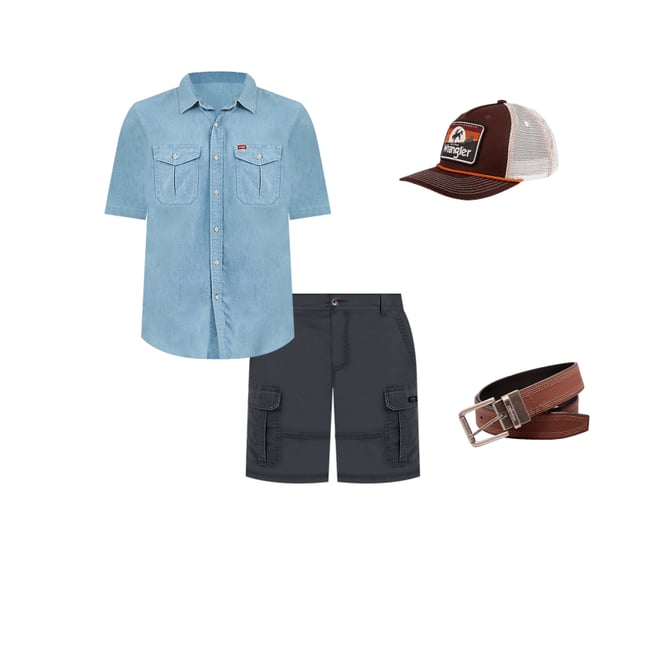 Men's Reversible Leather Belt in Tan