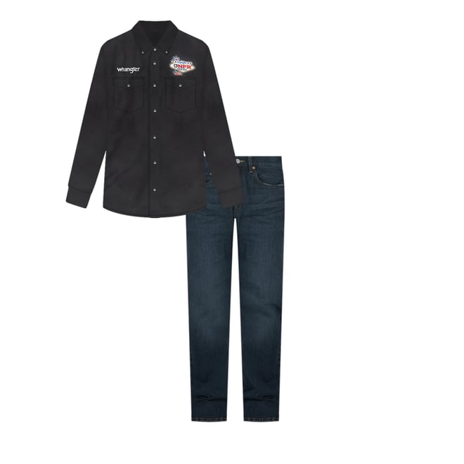 Men's Wrangler® NFR® 2025 Button Down Shirt in Black