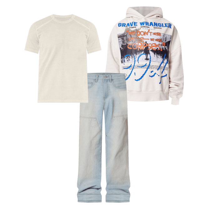 Grave Wrangler Hoodie - Off White