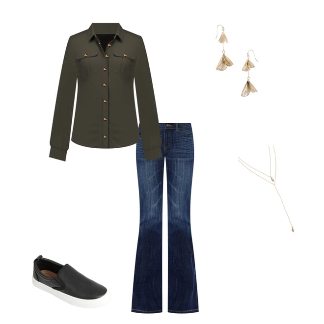 KanCan™ Dark Mid Rise Flare Jean