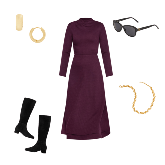 Diamond Jacquard Fit & Flare Midi Dress | Talbots