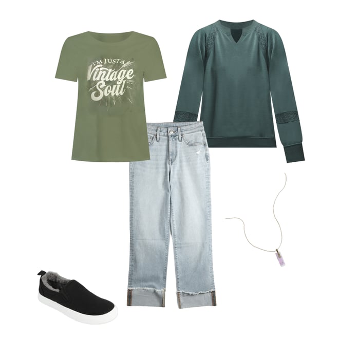 m jeans by maurices™ High Rise Relaxed Straight Frayed Hem Ankle Jean