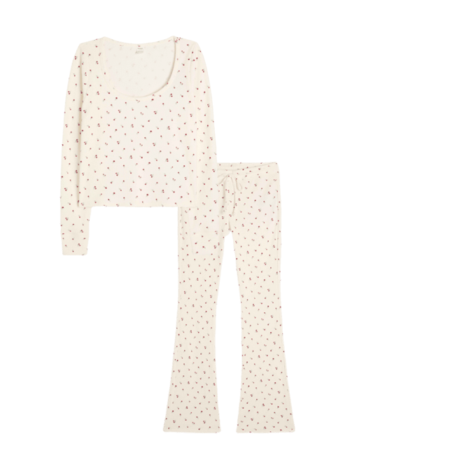 Gilly Hicks Cozy Waffle Bootcut Pants