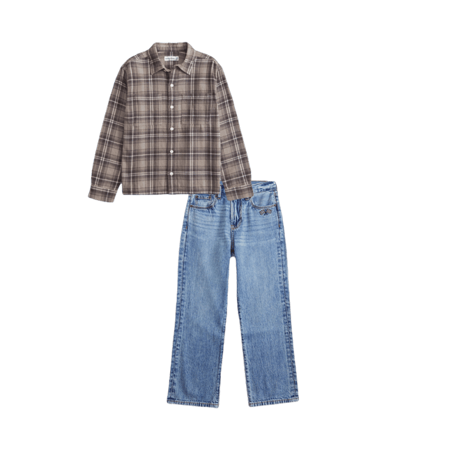 long-sleeve slub flannel