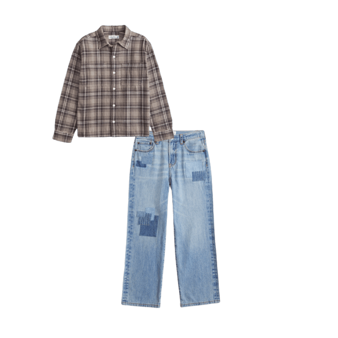 long-sleeve slub flannel