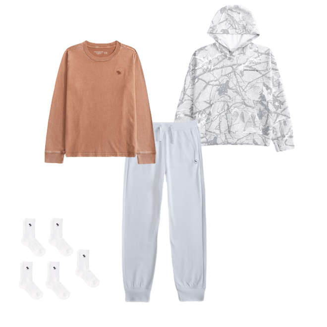 washed essential long-sleeve icon crew tee