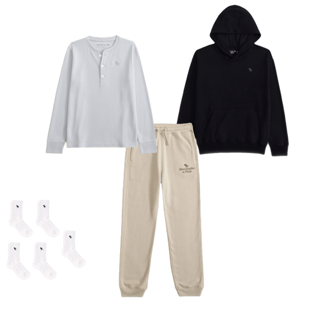 long-sleeve waffle icon henley