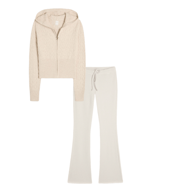 Gilly Hicks Cozy Waffle Bootcut Pants