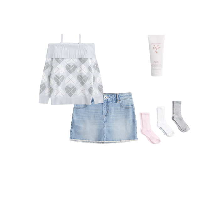 low rise denim mini skort