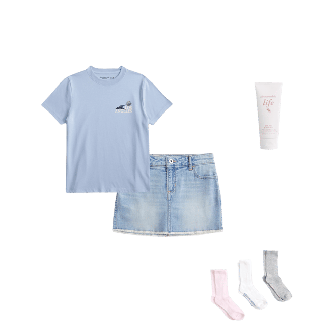 low rise denim mini skort