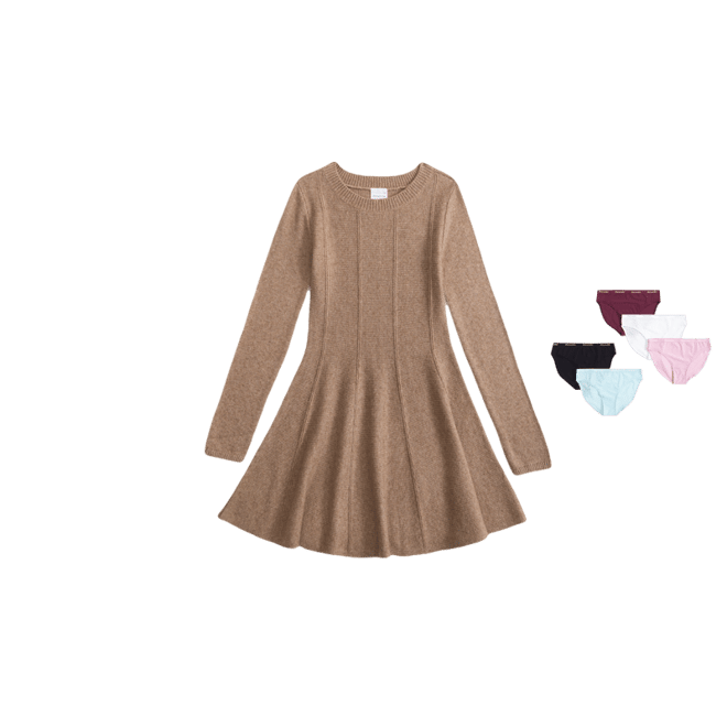 a&f mila long-sleeve mini sweater dress