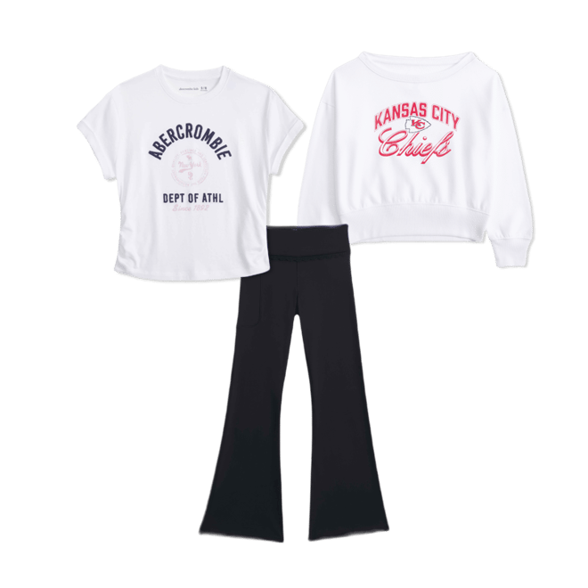 ypb lace-trim flare leggings