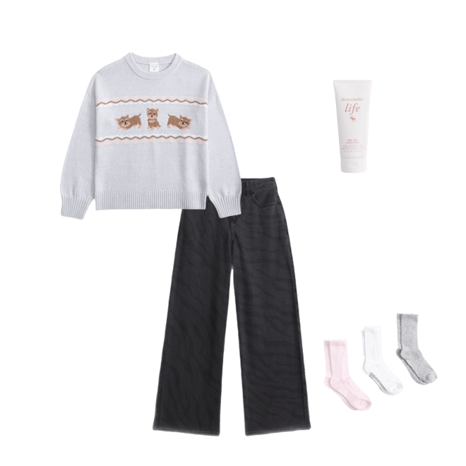 oversized graphic crew sweater