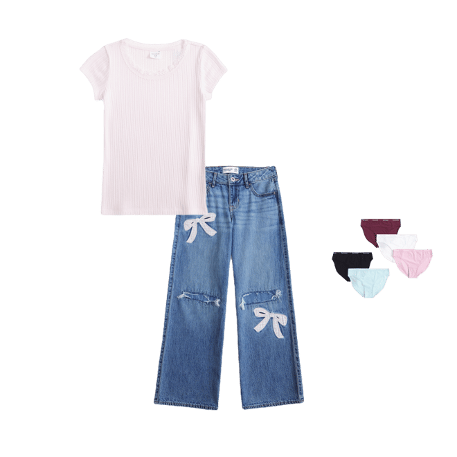 pointelle lace-trim top
