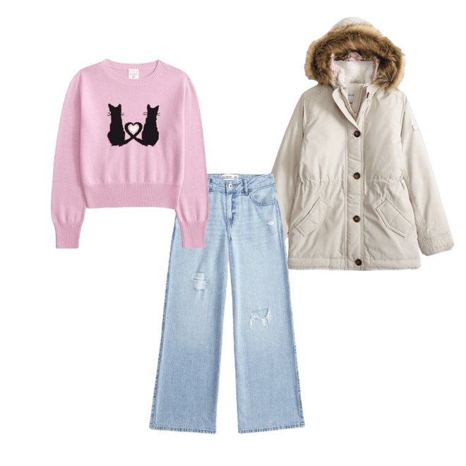 shrunken graphic crew sweater
