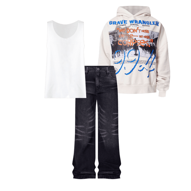 Grave Wrangler Hoodie - Off White