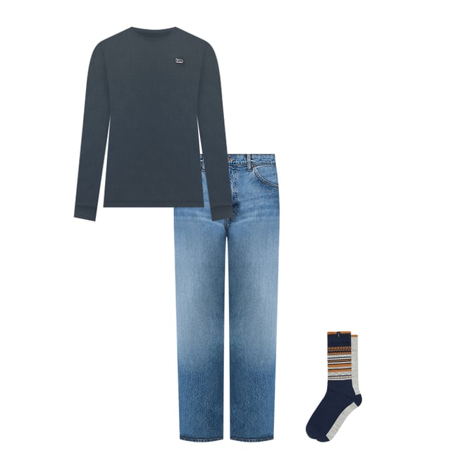 Regular Long Sleeve Patch Logo Tee | Koszulki Męskie | Lee PL