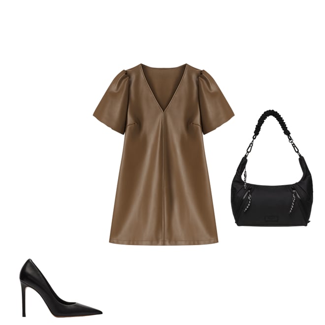 THRIVE Black Leather Stiletto Pump | Women's Designer Heels