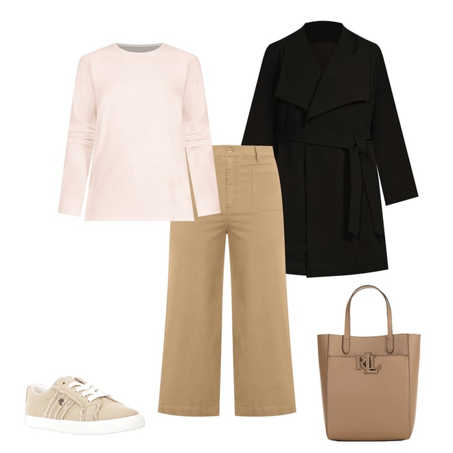 Lauren Ralph Lauren Plus Size Oversized Shawl Collar Belted Wrap