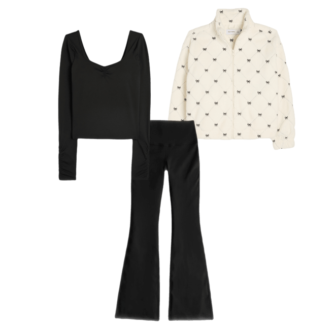 Gilly Hicks Sherpa Embroidered Zip-Up Top