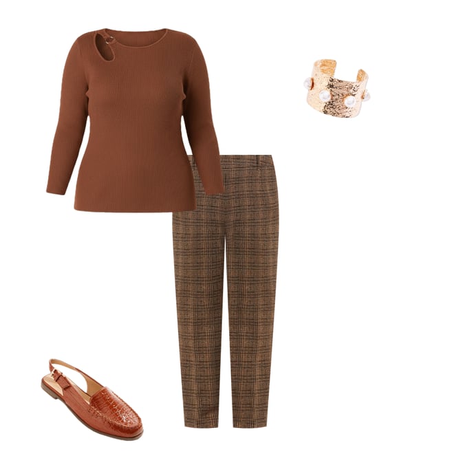 Cato Fashions | Cato Plus Size Ribbed O- Ring Sweater