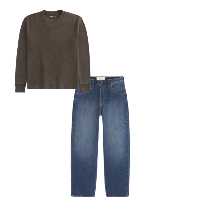 Washed Thermal Crew Shirt