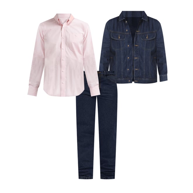 Men's Wrangler Bucking Cancer Button Down Shirt in Pink Ministripe
