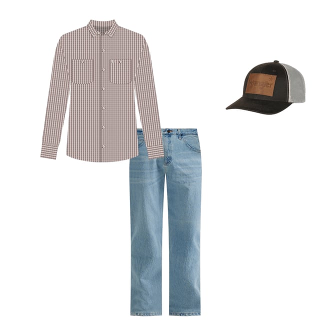 Wrangler® Five Star Premium Denim Flex for Comfort Relaxed Fit Jean in Vintage Blue