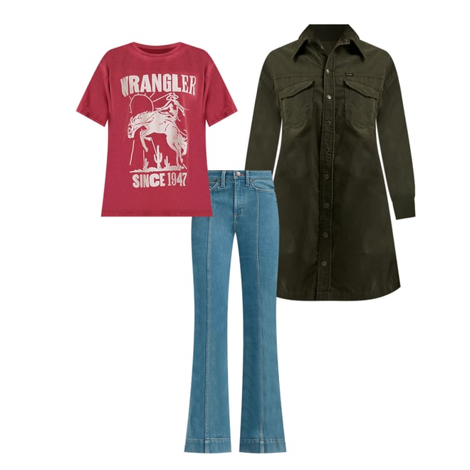 Women's Wrangler Retro® Bailey High Rise Pintuck Trouser Jean in Brooklyn