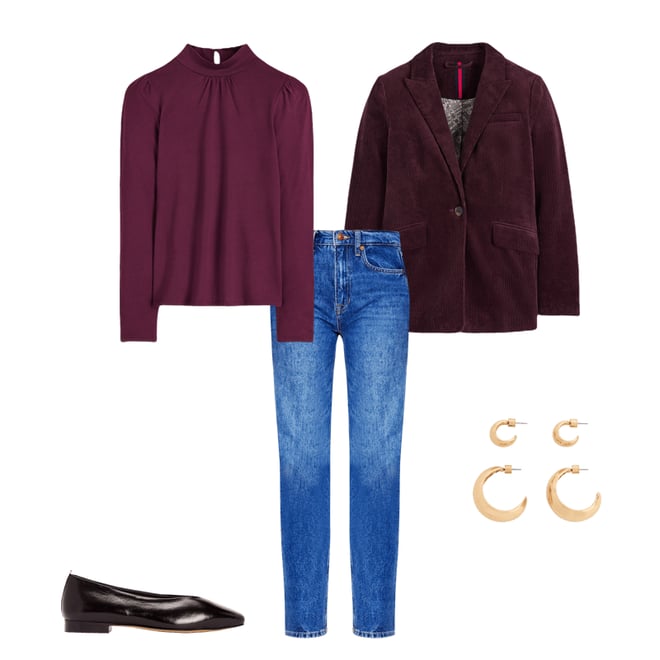 Puff Shoulder Jersey Top-Dark Cherry | Boden UK