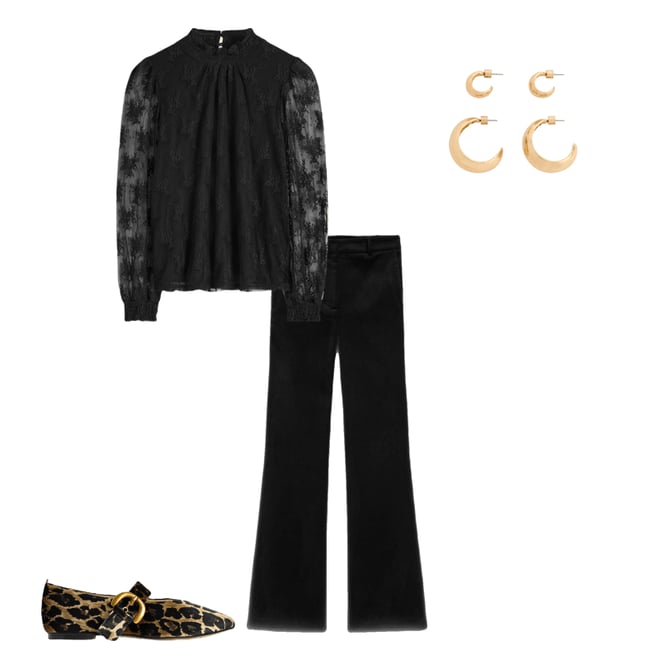 Smock Neck Tulle Top-Black | Boden USA