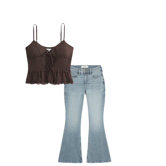 Curvy High-Rise Medium Wash Flare Jeans