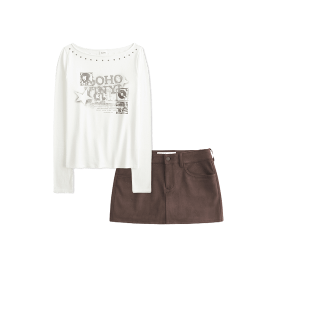 Low-Rise Faux Suede Mini Skort
