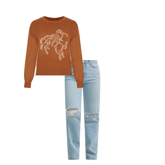 Women's Wrangler® High Rise True Straight Leg Jean in Misty Blue