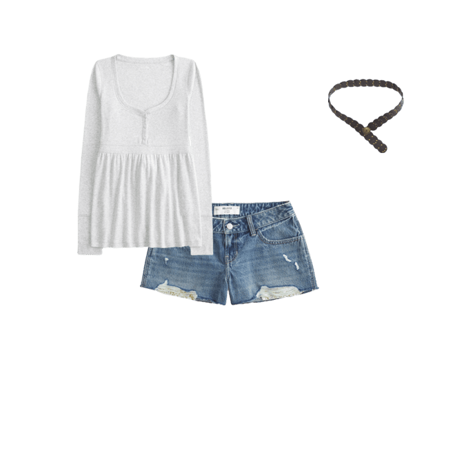 Low-Rise Distressed Medium Wash Denim Mini Shorts