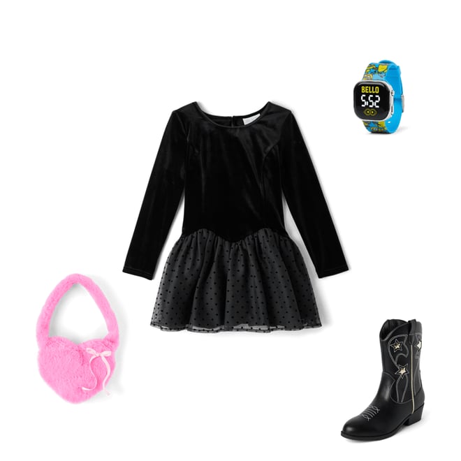 basic black mini dress Bums & Roses Black Ribbed Tulle Tutu Dress main image 1