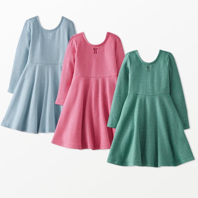 Long Sleeve Sparkle Skater Dress with Pockets | Hanna Andersson