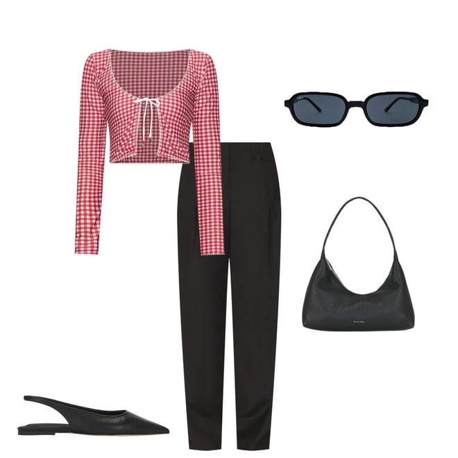 Jaded London カーディガン Jaded London Cardigan With Picot Trim in Red Gingham | REVOLVE