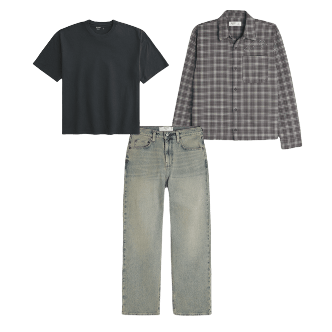 Boxy Embellished Flannel Shirt
