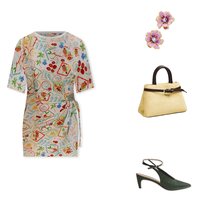 The Pink Reef Small Handpainted Jewel Box Flower Earrings