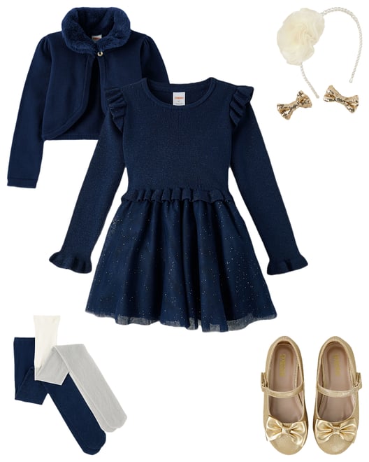 2nd bundle featuring 4 items which compliment Girls Faux Fur Shrug