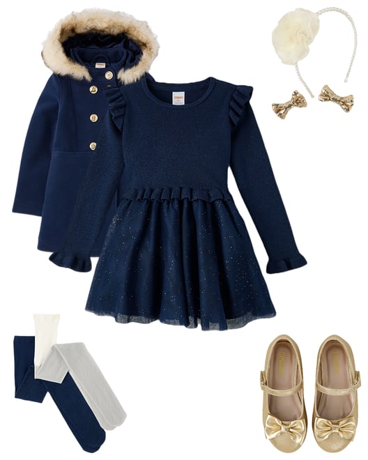 3rd bundle featuring 4 items which compliment Girls Dress Coat